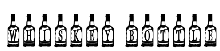 Whiskey Bottle Font Image