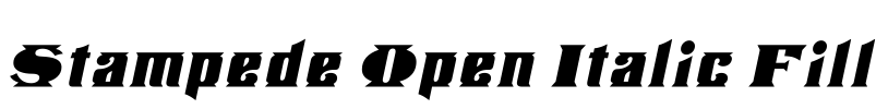 Stampede Open Italic Fill Font Image