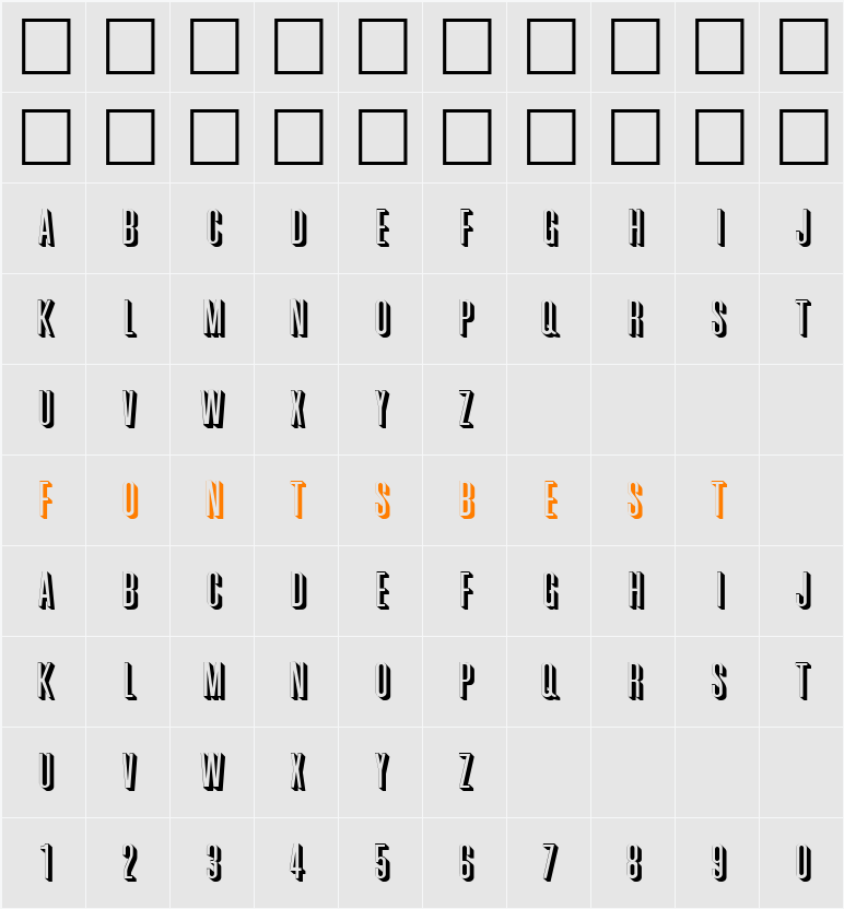 Whiteshade Character Map