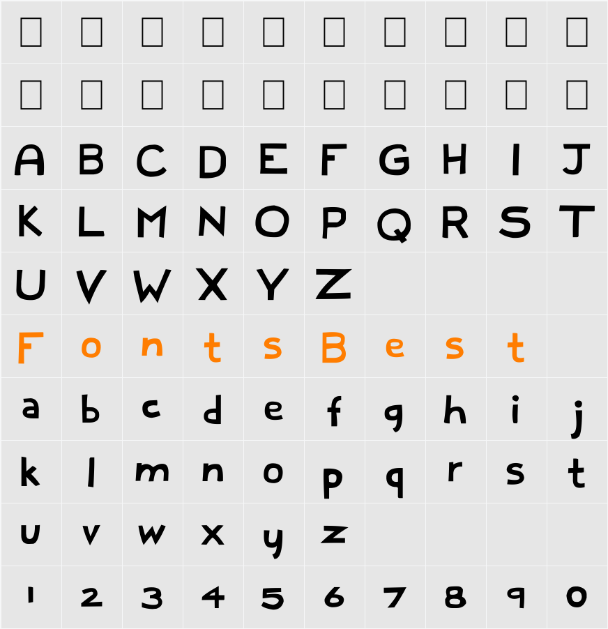 Full Dece Sans Character Map