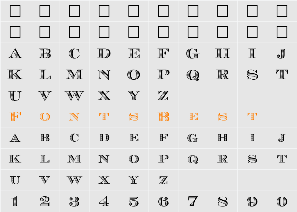EcuyerDAX Character Map