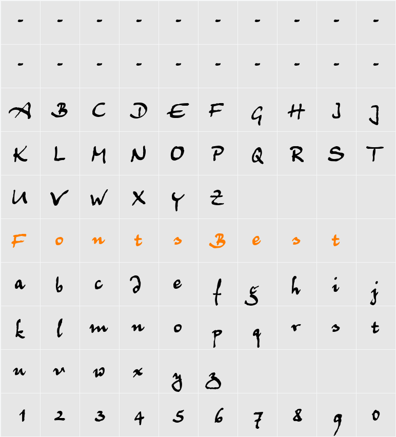 Juergen Character Map
