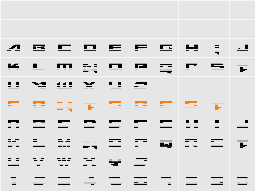 Tarrget Gradient Character Map