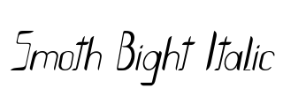 Smoth Bight Italic