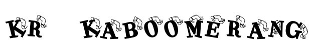 KR Kaboomerang Font Image