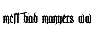 MCF bad manners ww