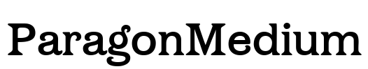 ParagonMedium Font Image