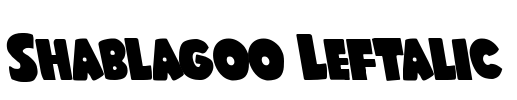 Shablagoo Leftalic Font Image