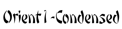 Orient1-Condensed Font Image