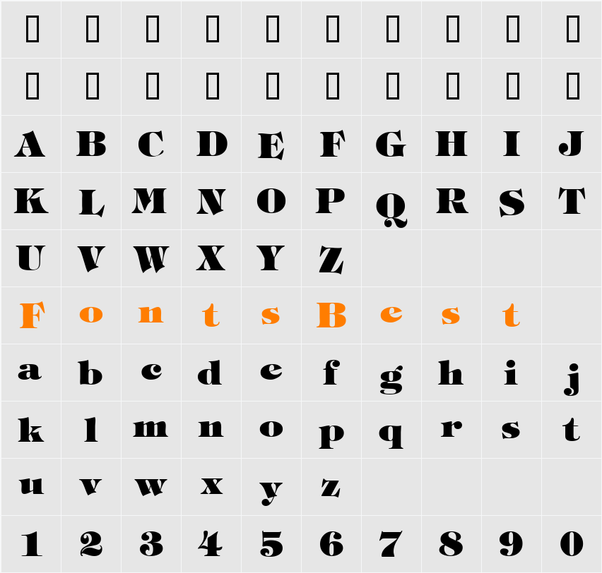 SophiBlaSSK Character Map