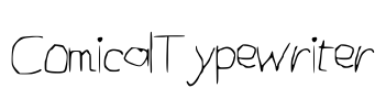 ComicalTypewriter Font Image