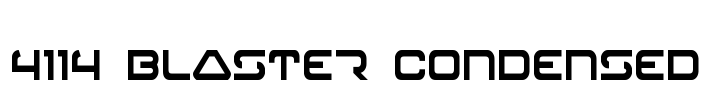 4114 Blaster Condensed Font Image