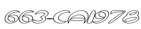 663-CAI978 Font Image