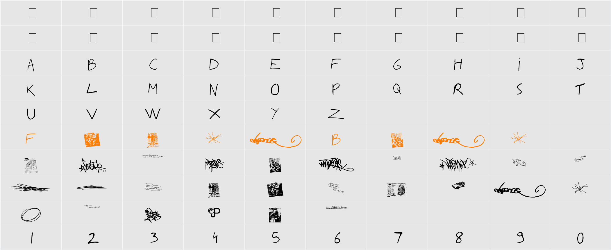 Writing You A Letter Character Map
