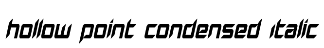 Hollow Point Condensed Italic Font Image