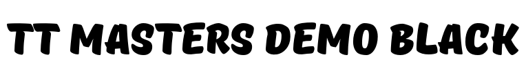 TT Masters DEMO Black Font Image