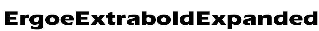 ErgoeExtraboldExpanded Font Image
