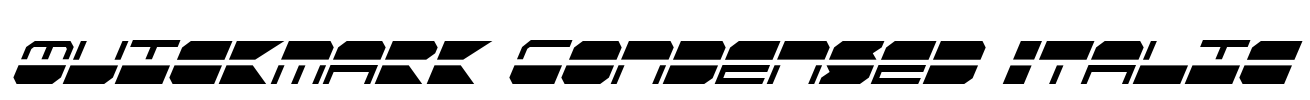 Quickmark Condensed Italic Font Image