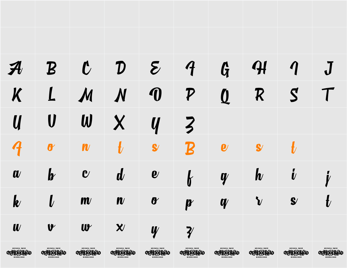  MJ AlGhifari Character Map