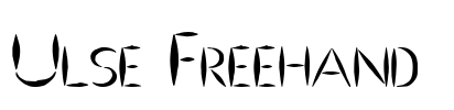 Ulse Freehand  Font Image