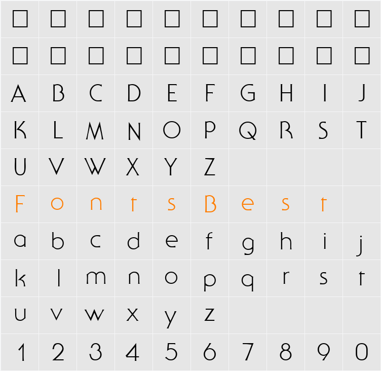 SerenadeTwoLight Character Map