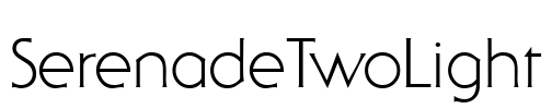 SerenadeTwoLight Font Image
