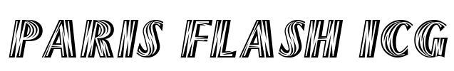 Paris Flash ICG Font Image