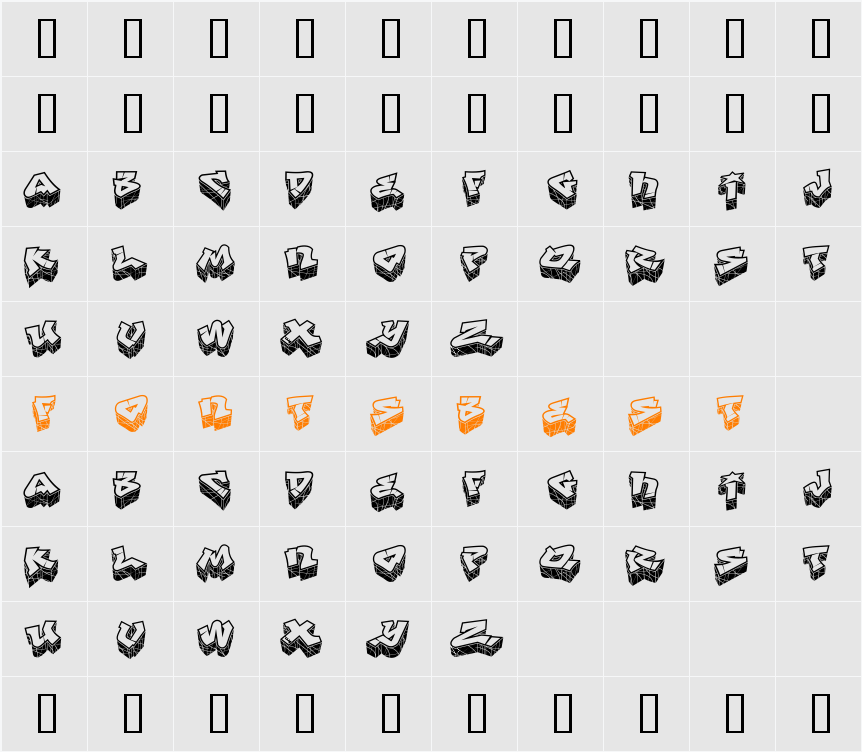 LHF Def Artist | BASE Character Map