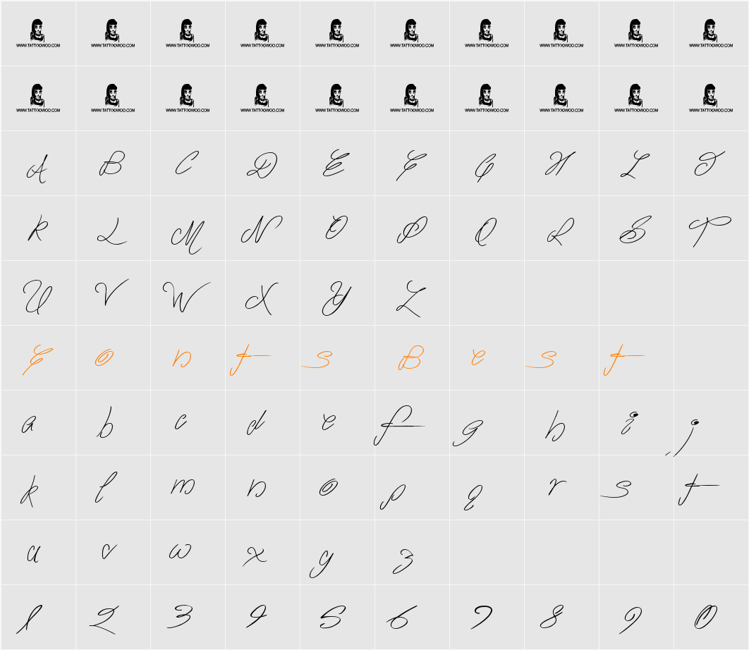 The Waddys Character Map