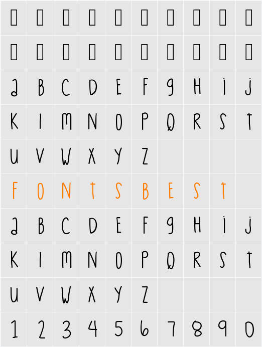 ExpressoCaffe Character Map