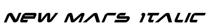 New Mars Italic Font Image