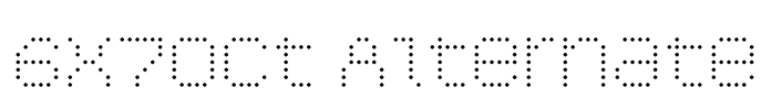 6x7oct Alternate Font Image