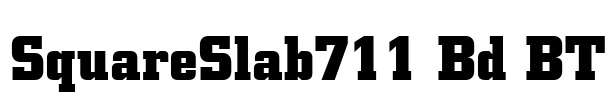 SquareSlab711 Bd BT Font Image