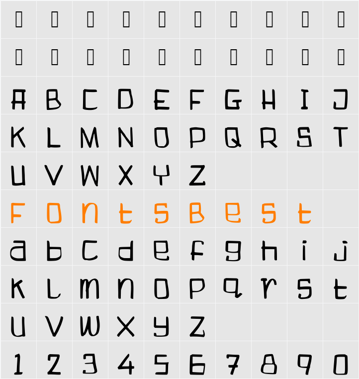 Boogieweewee Character Map