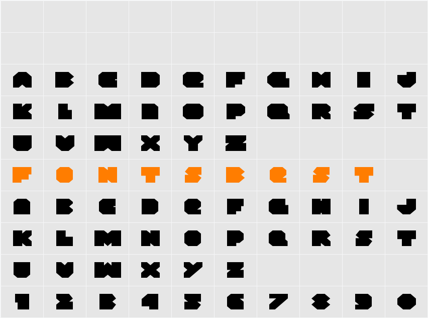 VX Rocket Expanded Character Map