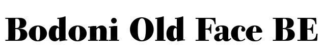 Bodoni Old Face BE Font Image