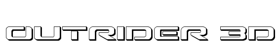 Outrider 3D Font Image