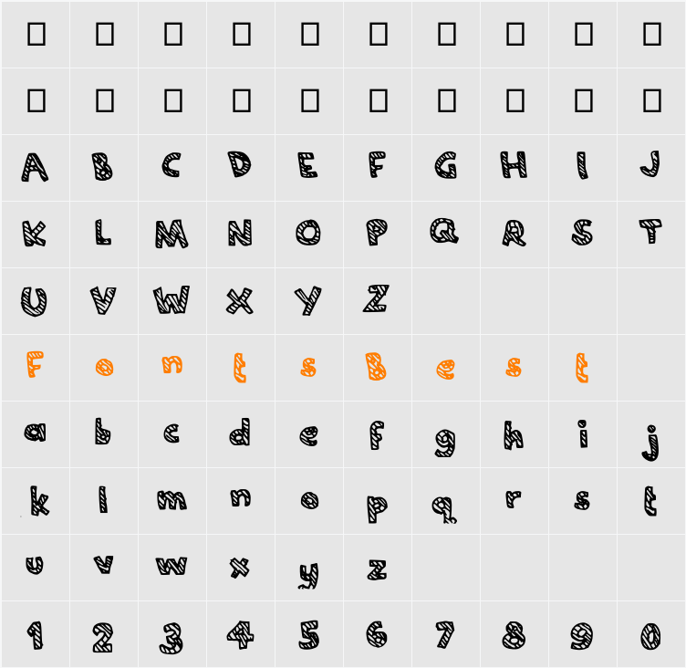 JoanneCandy Character Map