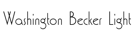Washington Becker Light Font Image