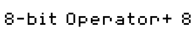 8-bit Operator+ 8 Font Image