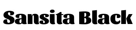 Sansita Black Font Image
