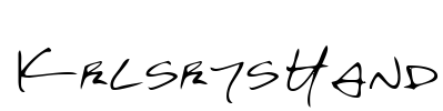 KelseysHand Font Image