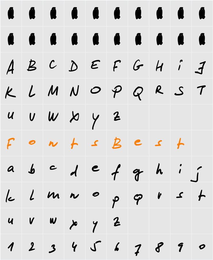 Lipsum Character Map