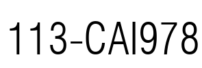 113-CAI978 Font Image