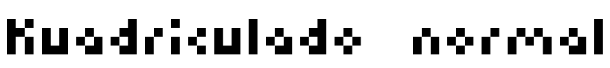 Kuadriculado normal Font Image