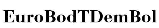 EuroBodTDemBol Font Image