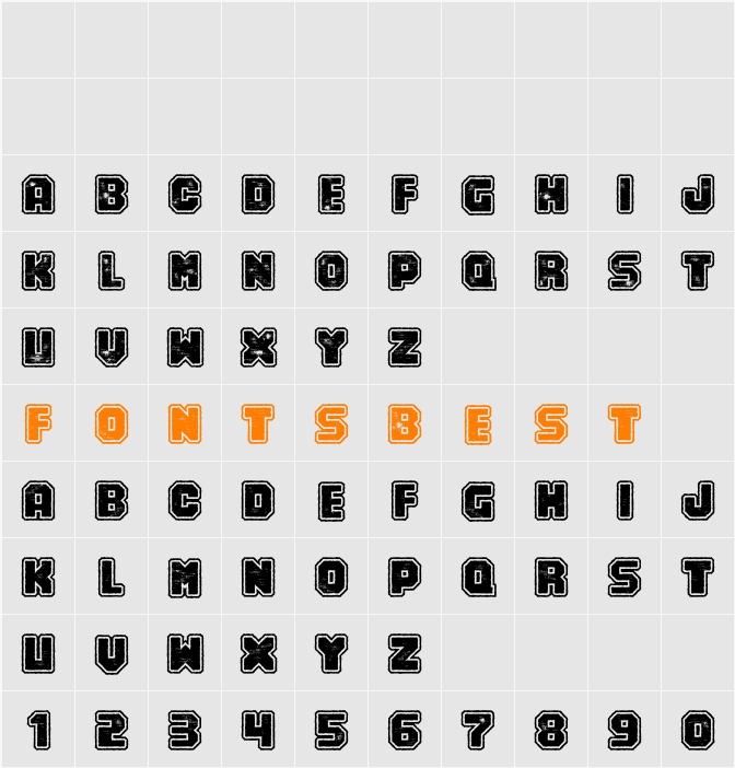 Numero 10 Character Map