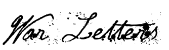 War Letters Font Image
