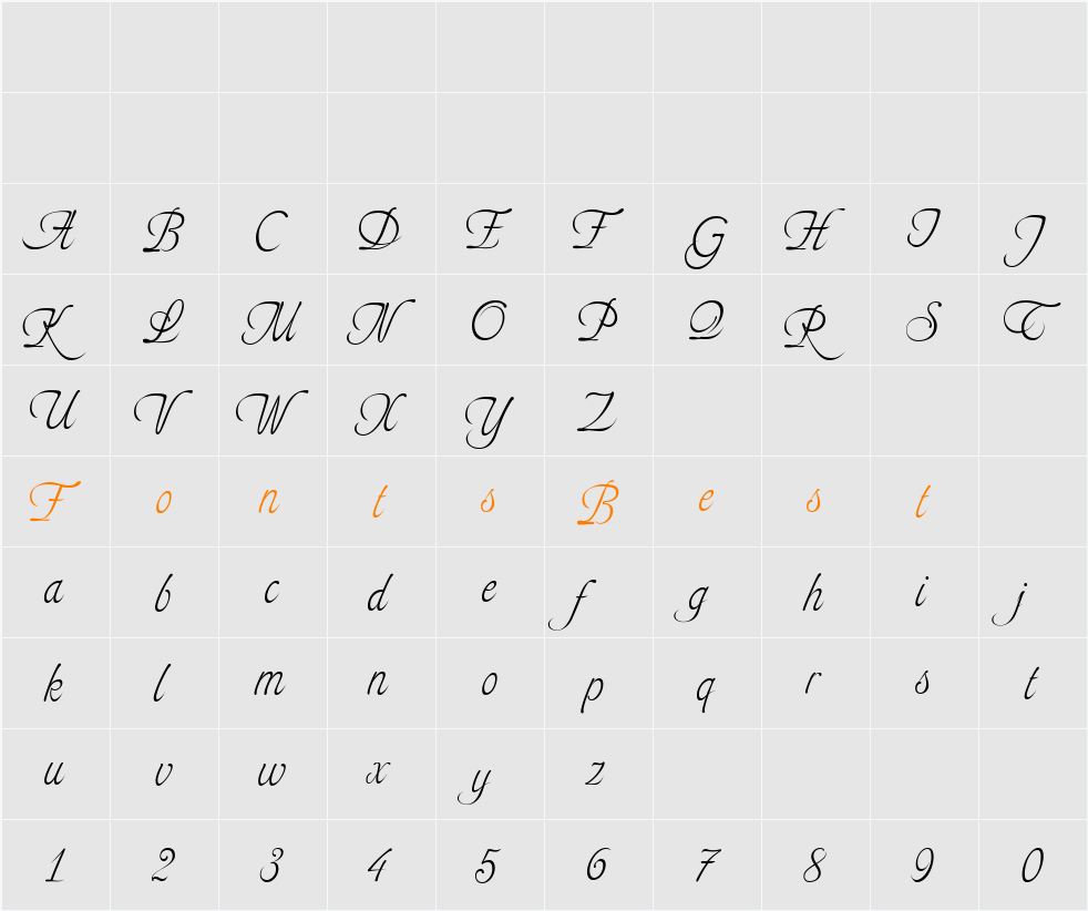 MarnieRegular Character Map