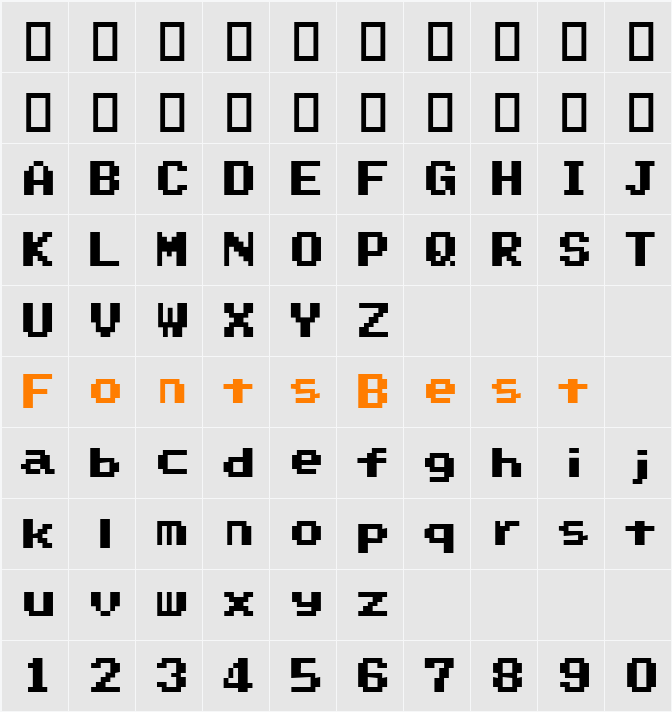 SMW Text NC Character Map